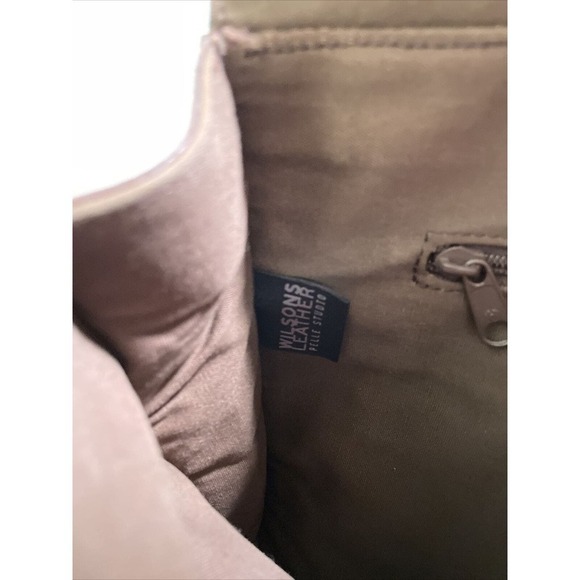 WILSONS Leather Pelle Studio Brown Leather Messenger Bag Great Condition - Picture 9 of 12